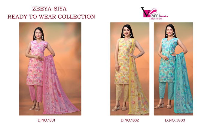 Zeeya Siya By Varni Cambric Cotton Kurti With Bottom Dupatta Wholesale Online